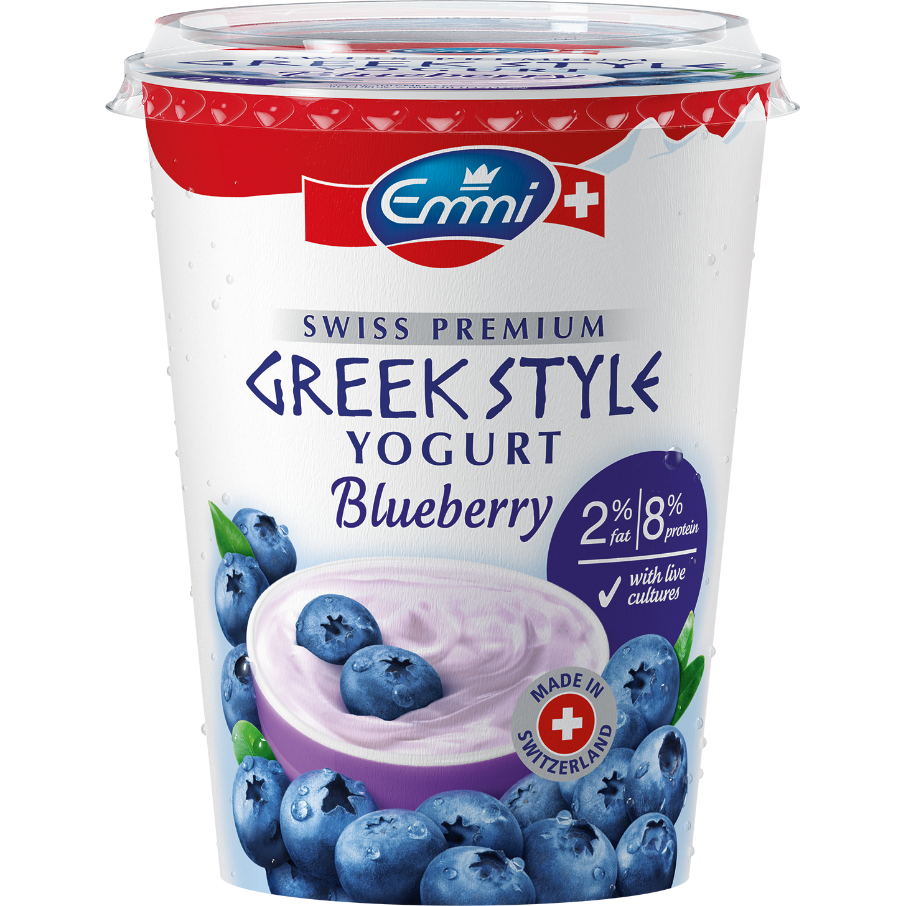 Emmi Swiss Premium Greek Style Yogurt Blueberry 2% 150g | Emmi Asia