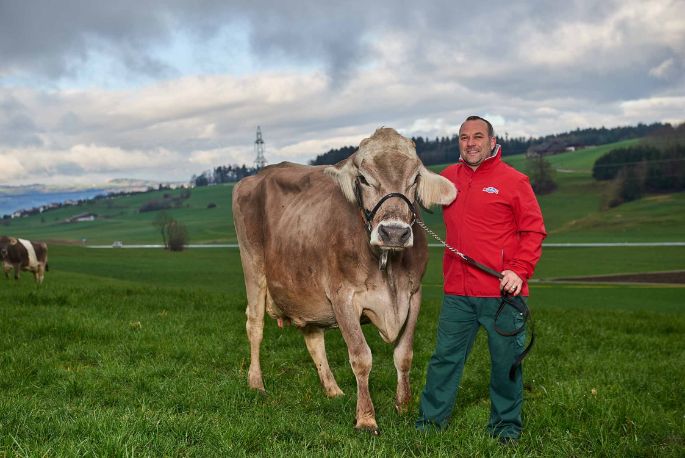 Im Lätten, Urs Köpfli, Islisberg_Ganzkörper mit Kuh